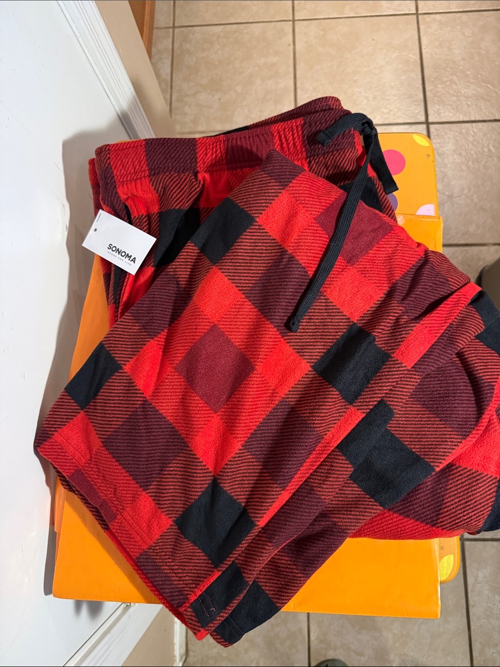 Sonoma Men’s Red Black Buffalo Plaid Lounge Bottoms